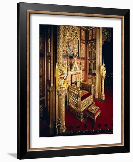 The Throne, House of Lords, Houses of Parliament, Westminster, London, England-Adam Woolfitt-Framed Photographic Print