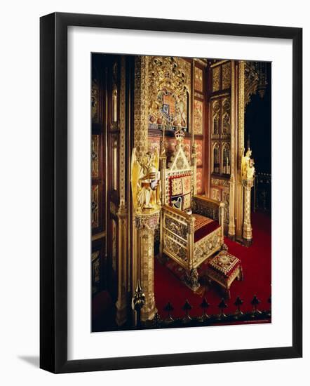 The Throne, House of Lords, Houses of Parliament, Westminster, London, England-Adam Woolfitt-Framed Photographic Print