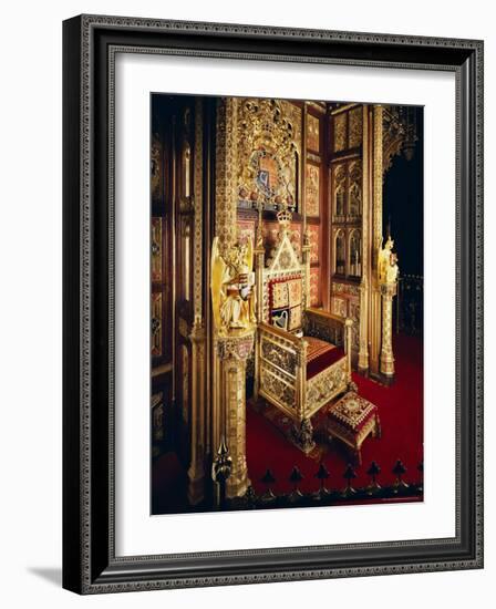 The Throne, House of Lords, Houses of Parliament, Westminster, London, England-Adam Woolfitt-Framed Photographic Print