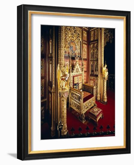 The Throne, House of Lords, Houses of Parliament, Westminster, London, England-Adam Woolfitt-Framed Photographic Print