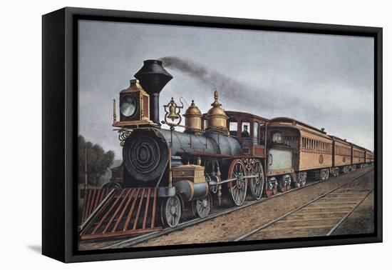 The Through Express-Currier & Ives-Framed Premier Image Canvas