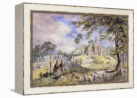 The Thuparama Dagoba at Anuradhapura, Sri Lanka, 1873 (Pencil, Pen, Ink, W/C)-Constance Frederica Gordon-Cumming-Framed Premier Image Canvas