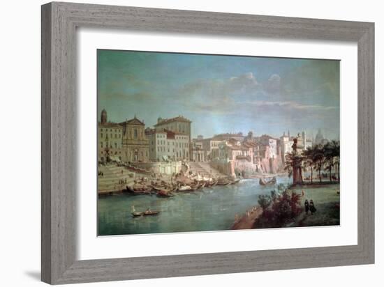 The Tiber to Porto Di Ripetta-Gaspar van Wittel-Framed Giclee Print