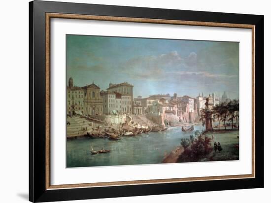 The Tiber to Porto Di Ripetta-Gaspar van Wittel-Framed Giclee Print