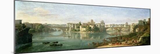 The Tiberian Island in Rome, 1685-Vanvitelli (Gaspar van Wittel)-Mounted Giclee Print