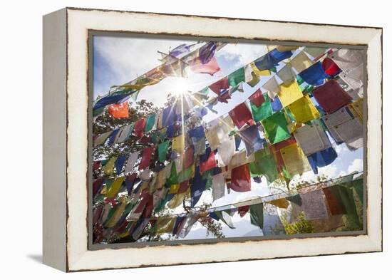 The Tibetan Prayer Flags Made of Colored Cloth-Roberto Moiola-Framed Premier Image Canvas