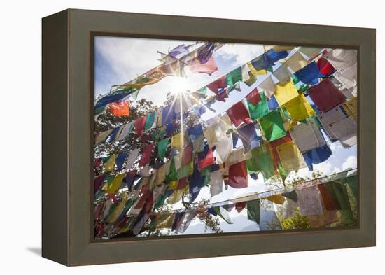 The Tibetan Prayer Flags Made of Colored Cloth-Roberto Moiola-Framed Premier Image Canvas