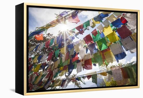 The Tibetan Prayer Flags Made of Colored Cloth-Roberto Moiola-Framed Premier Image Canvas