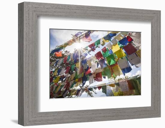 The Tibetan Prayer Flags Made of Colored Cloth-Roberto Moiola-Framed Photographic Print