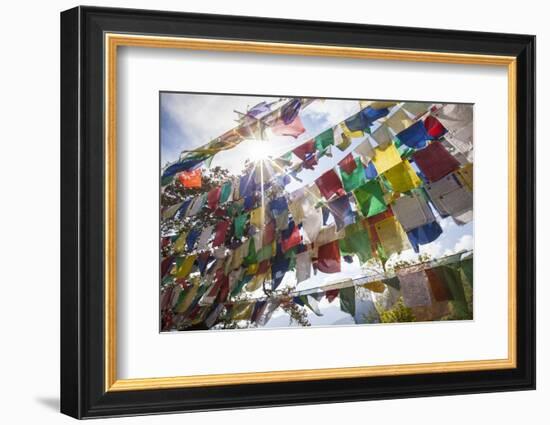 The Tibetan Prayer Flags Made of Colored Cloth-Roberto Moiola-Framed Photographic Print