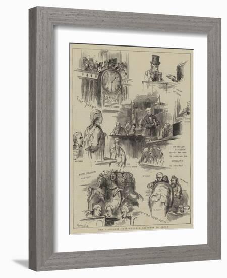 The Tichborne Case, Further Sketches in Court-Sydney Prior Hall-Framed Giclee Print