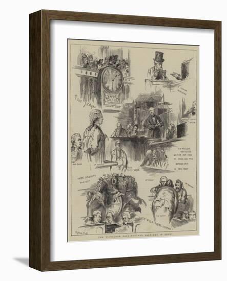The Tichborne Case, Further Sketches in Court-Sydney Prior Hall-Framed Giclee Print