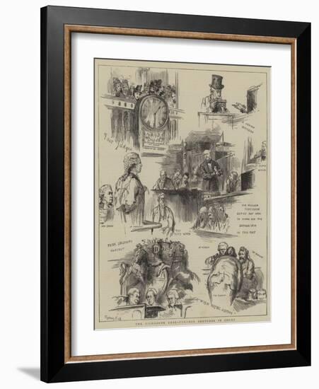 The Tichborne Case, Further Sketches in Court-Sydney Prior Hall-Framed Giclee Print