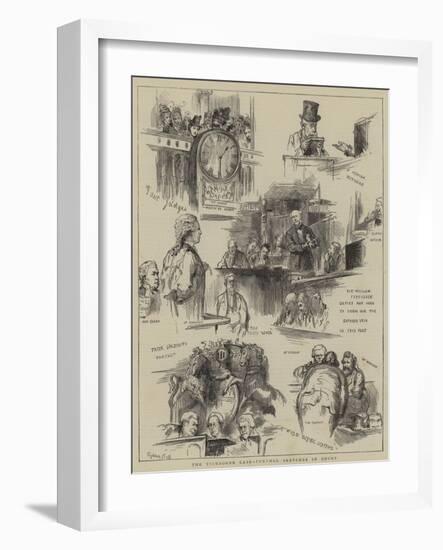 The Tichborne Case, Further Sketches in Court-Sydney Prior Hall-Framed Giclee Print