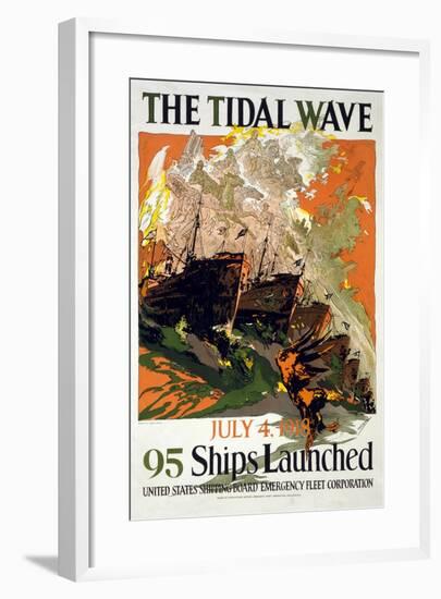 The Tidal Wave, 1918-null-Framed Giclee Print