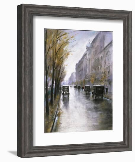 The Tiergartenstrasse, Berlin-Lesser Ury-Framed Giclee Print