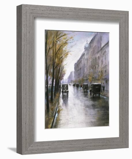 The Tiergartenstrasse, Berlin-Lesser Ury-Framed Giclee Print