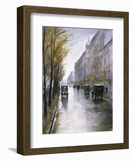 The Tiergartenstrasse, Berlin-Lesser Ury-Framed Giclee Print