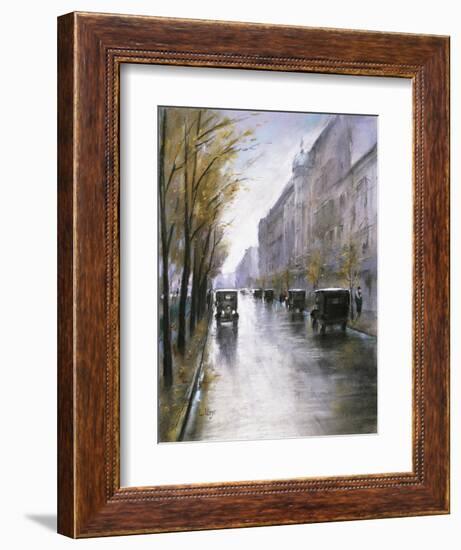 The Tiergartenstrasse, Berlin-Lesser Ury-Framed Giclee Print