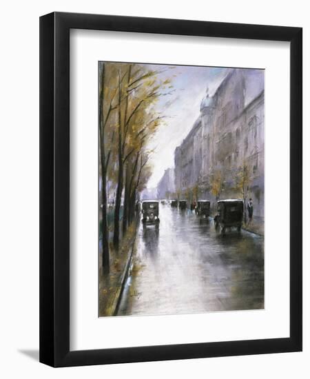 The Tiergartenstrasse, Berlin-Lesser Ury-Framed Giclee Print