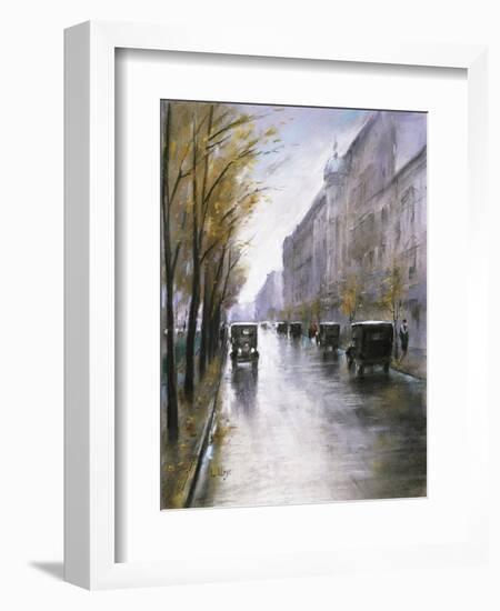 The Tiergartenstrasse, Berlin-Lesser Ury-Framed Giclee Print