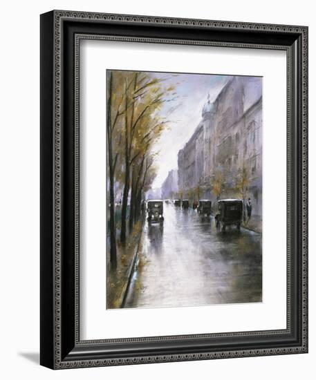 The Tiergartenstrasse, Berlin-Lesser Ury-Framed Giclee Print