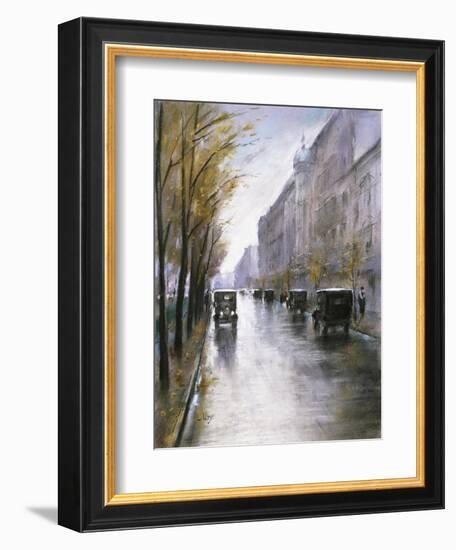 The Tiergartenstrasse, Berlin-Lesser Ury-Framed Giclee Print