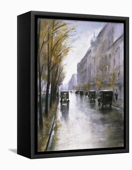 The Tiergartenstrasse, Berlin-Lesser Ury-Framed Premier Image Canvas