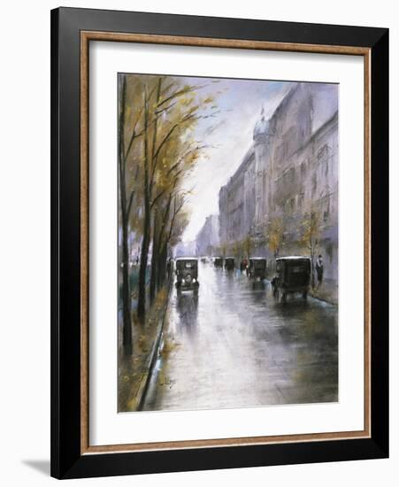 The Tiergartenstrasse, Berlin-Lesser Ury-Framed Giclee Print