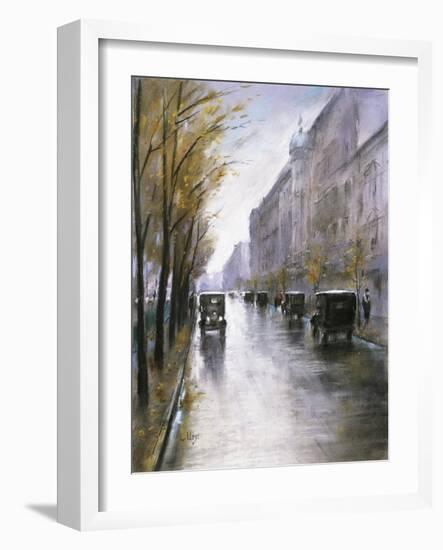 The Tiergartenstrasse, Berlin-Lesser Ury-Framed Giclee Print