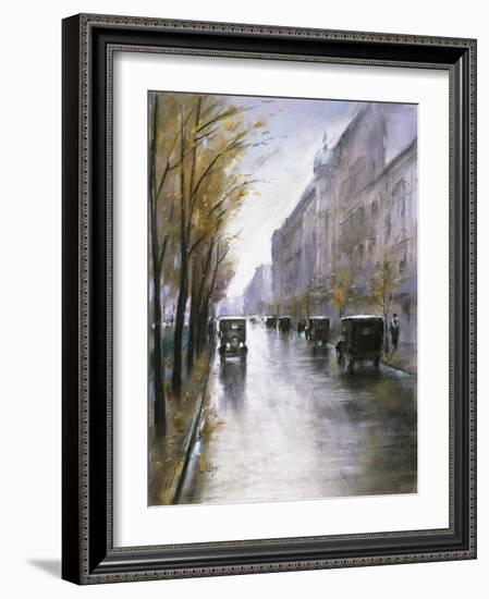 The Tiergartenstrasse, Berlin-Lesser Ury-Framed Giclee Print