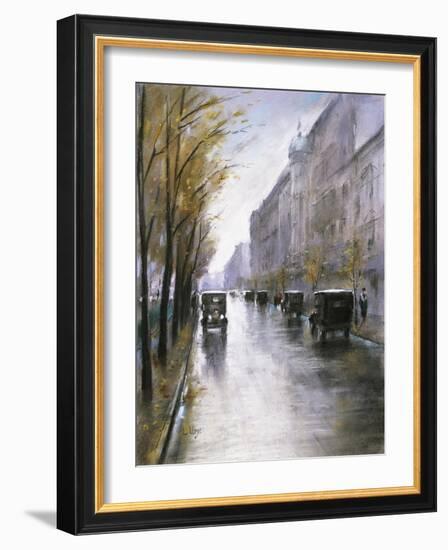 The Tiergartenstrasse, Berlin-Lesser Ury-Framed Giclee Print