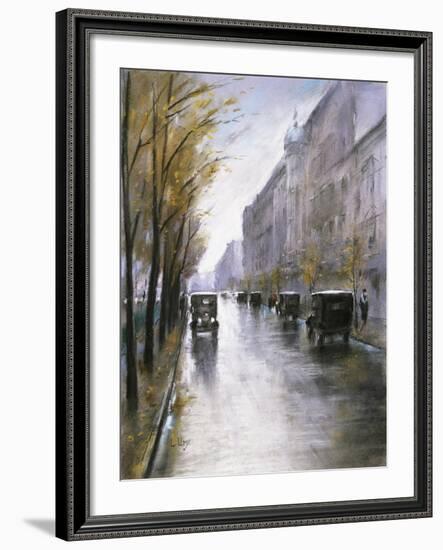 The Tiergartenstrasse, Berlin-Lesser Ury-Framed Giclee Print