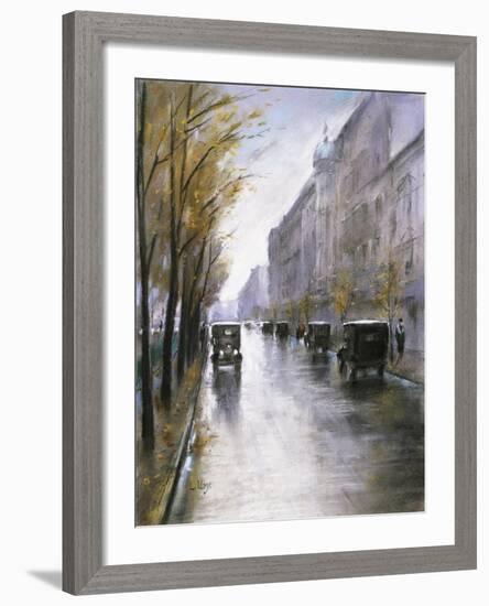 The Tiergartenstrasse, Berlin-Lesser Ury-Framed Giclee Print