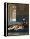 The Tiger and the Guardian (oil on canvas)-Jean Leon Gerome-Framed Premier Image Canvas