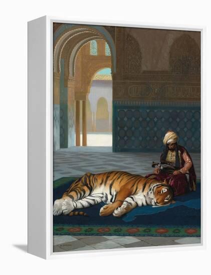 The Tiger and the Guardian (oil on canvas)-Jean Leon Gerome-Framed Premier Image Canvas