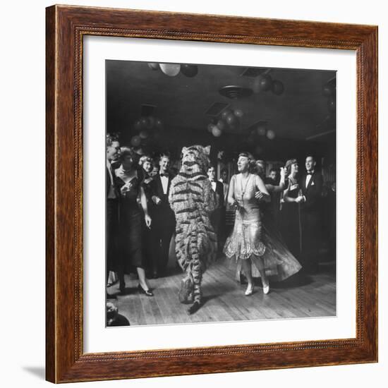 The Tiger Getting Expert Instructions from the Lady, During Charleston Party-Martha Holmes-Framed Photographic Print