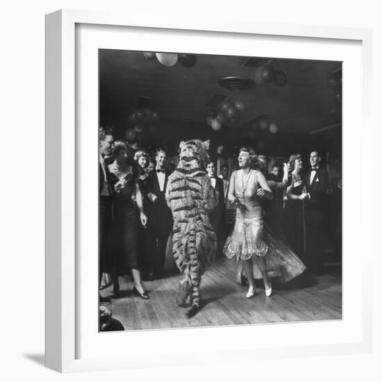 The Tiger Getting Expert Instructions from the Lady, During Charleston Party-Martha Holmes-Framed Photographic Print