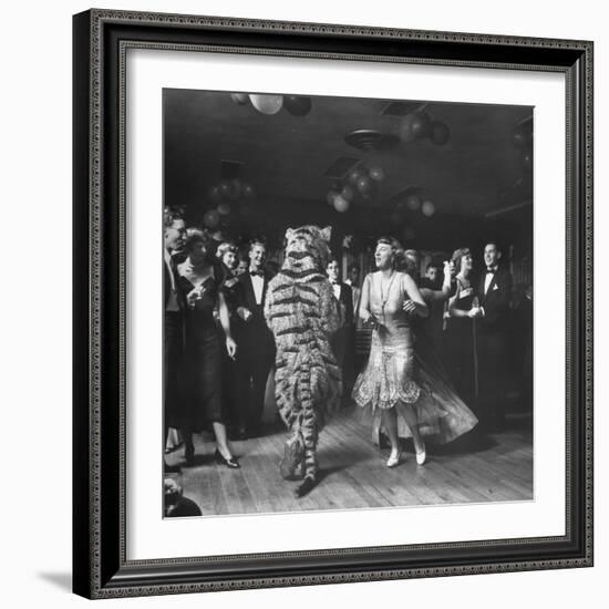 The Tiger Getting Expert Instructions from the Lady, During Charleston Party-Martha Holmes-Framed Photographic Print