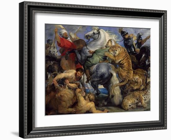 The Tiger Hunt, 1616-Peter Paul Rubens-Framed Art Print