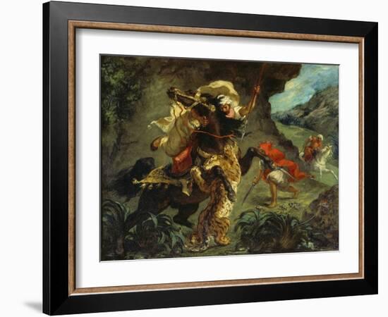 The Tiger Hunt, 1854-Eugene Delacroix-Framed Giclee Print