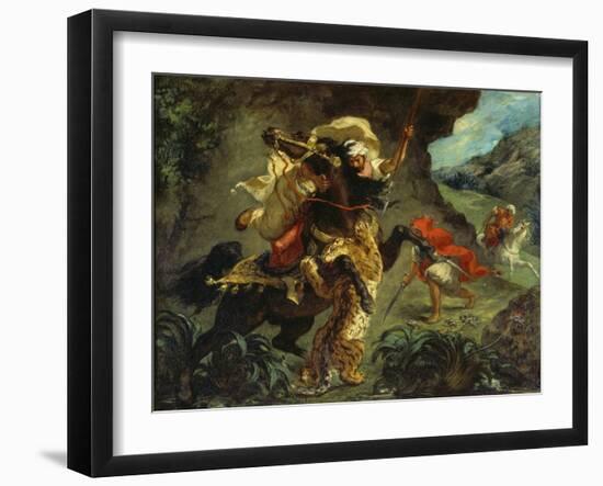 The Tiger Hunt, 1854-Eugene Delacroix-Framed Giclee Print