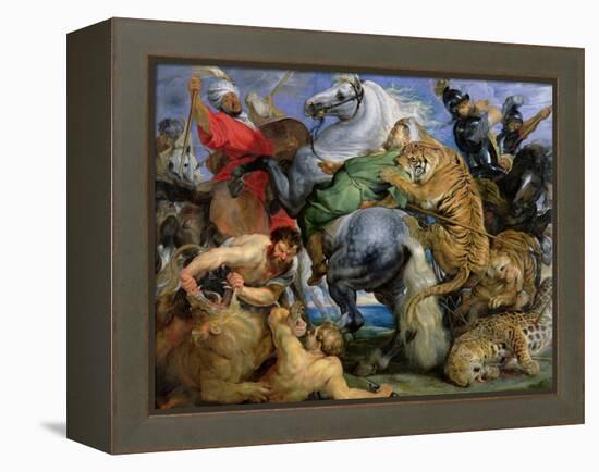 The Tiger Hunt, c.1616-Peter Paul Rubens-Framed Premier Image Canvas