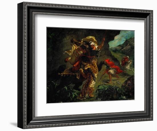 The Tiger Hunt-Eugene Delacroix-Framed Giclee Print