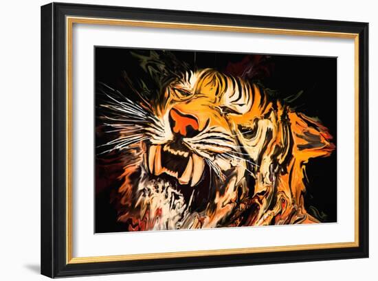 The Tiger-Rabi Khan-Framed Art Print