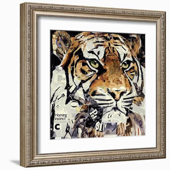 The Tiger-James Grey-Framed Art Print