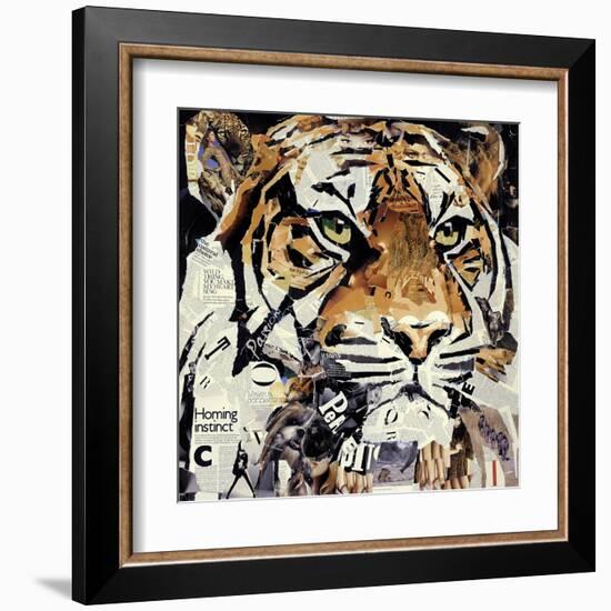 The Tiger-James Grey-Framed Art Print