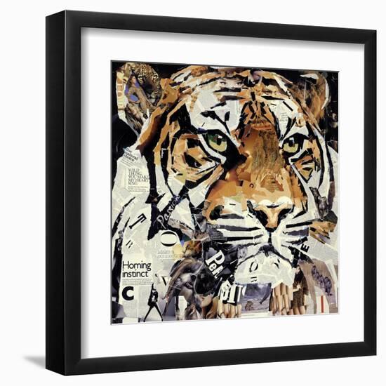The Tiger-James Grey-Framed Art Print