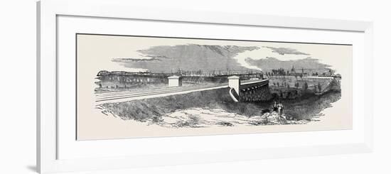 The Timber Viaduct from Cooper's Bridge, the South-Eastern Railway-null-Framed Giclee Print