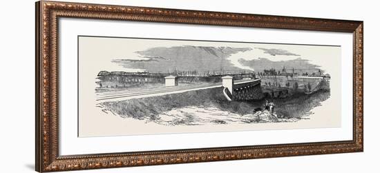 The Timber Viaduct from Cooper's Bridge, the South-Eastern Railway-null-Framed Giclee Print